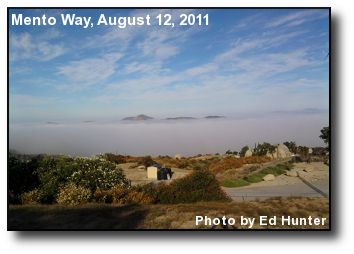 Fog over Hemet Fog over Hemet