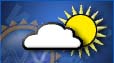 Mostly sunny
